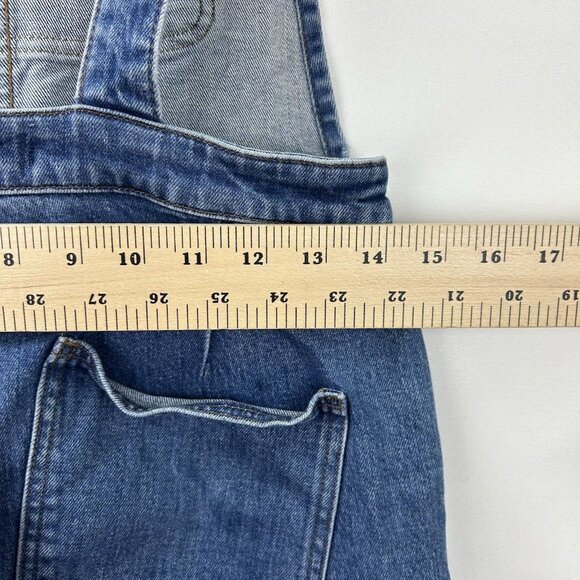 Madewell Women’s Medium Flea Market Flare Overalls in Rita Wash denim Jean f0343 - Picture 10 of 16